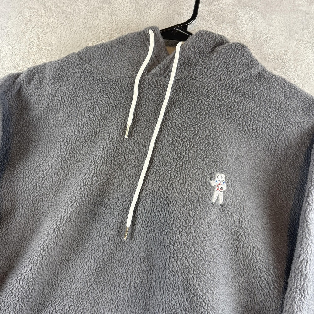 Barstool Sports Hoodie Mens XL Gray Sherpa Fleece Spaceman Astronaut